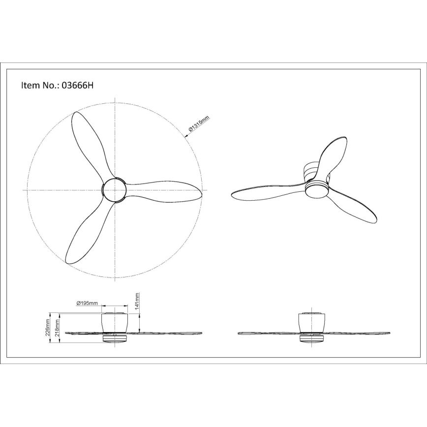 Globo - LED регулируем таванен вентилатор LED/20W/230V 3000-6500K + дистанционно управление