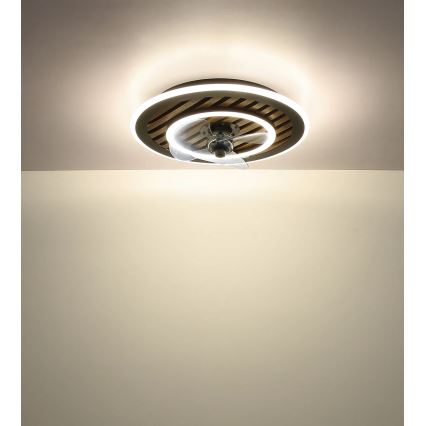 Globo - LED димируем таванен вентилатор LED/36W/230V 2700-6000K черен + дистанционно управление