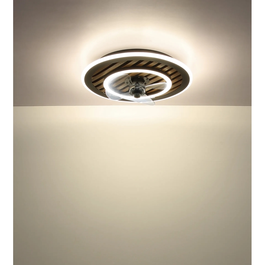 Globo - LED димируем таванен вентилатор LED/36W/230V 2700-6000K черен + дистанционно управление