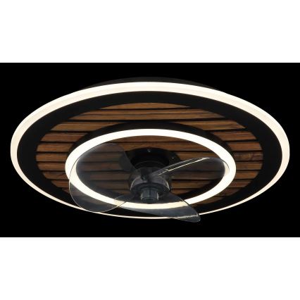 Globo - LED димируем таванен вентилатор LED/36W/230V 2700-6000K черен + дистанционно управление