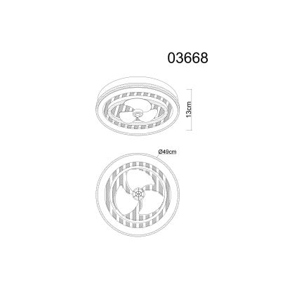 Globo - LED димируем таванен вентилатор LED/36W/230V 2700-6000K черен + дистанционно управление