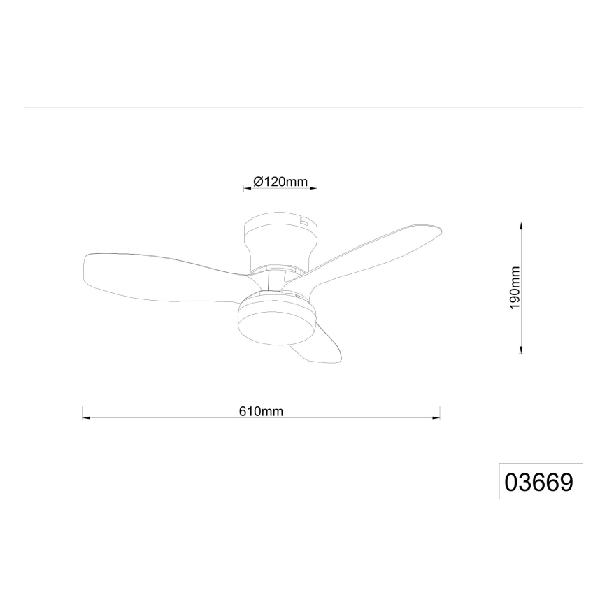 Globo - Димируем таванен вентилатор LED/15W/230V 2700-6500K черен + дистанционно управление