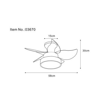 Globo - димируем LED таванен вентилатор LED/22W/230V 3000/4500/6000K кафяв + дистанционно управление