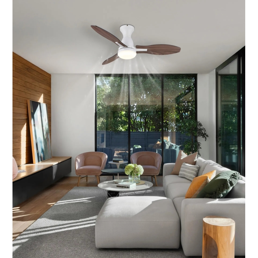 Globo - LED Димируем таванен вентилатор LED/22W/230V 3000/4500/6000K + дистанционно управление
