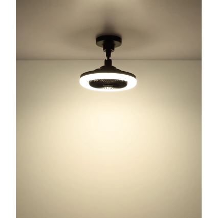 Globo - димируем таванен вентилатор LED/20W/230V 3000-6500K черен + дистанционно управление