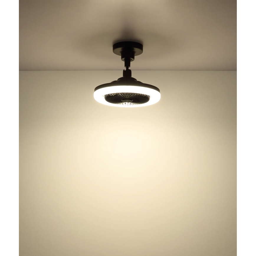 Globo - димируем таванен вентилатор LED/20W/230V 3000-6500K черен + дистанционно управление