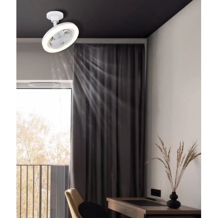 Globo - Димируем LED таванен вентилатор LED/20W/230V 3000-6500K бял + дистанционно управление