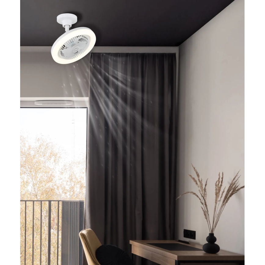 Globo - Димируем LED таванен вентилатор LED/20W/230V 3000-6500K бял + дистанционно управление