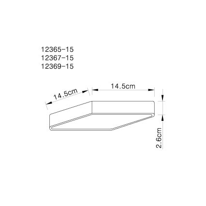 Globo - LED Лампа за таван LED/15W/230V