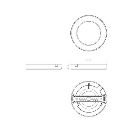 Globo - LED Плафониера LED/6W/230V 3000/4000/6500K черен