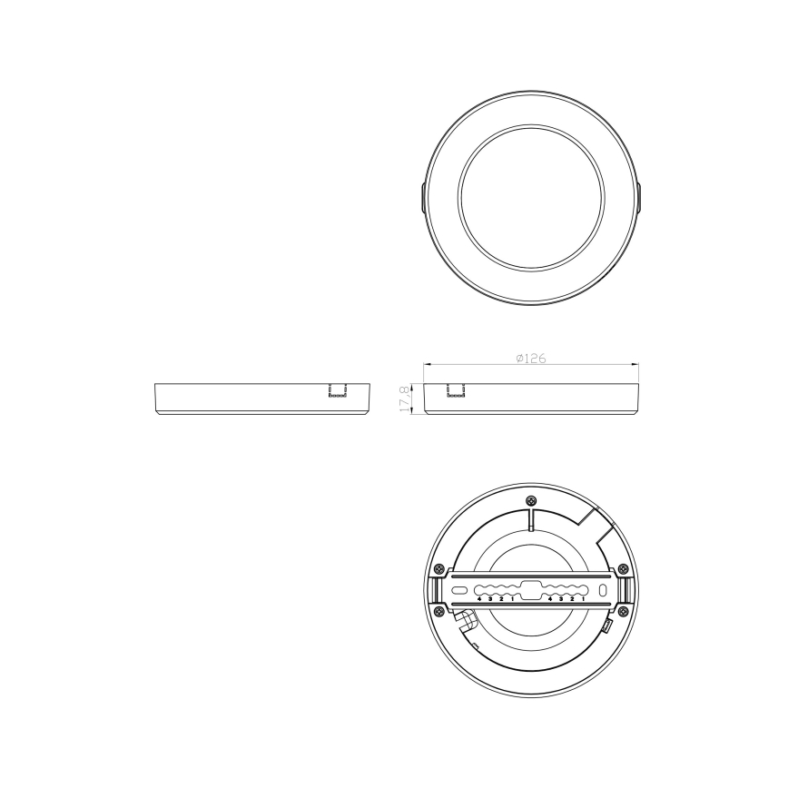 Globo - LED Плафониера LED/6W/230V 3000/4000/6500K черен