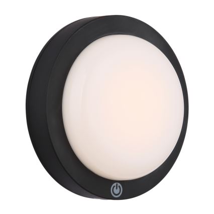 Globo - LED Акумулаторен докосване аплик LED/1,2W/3,7V Ø 15 см 1800 mAh черен