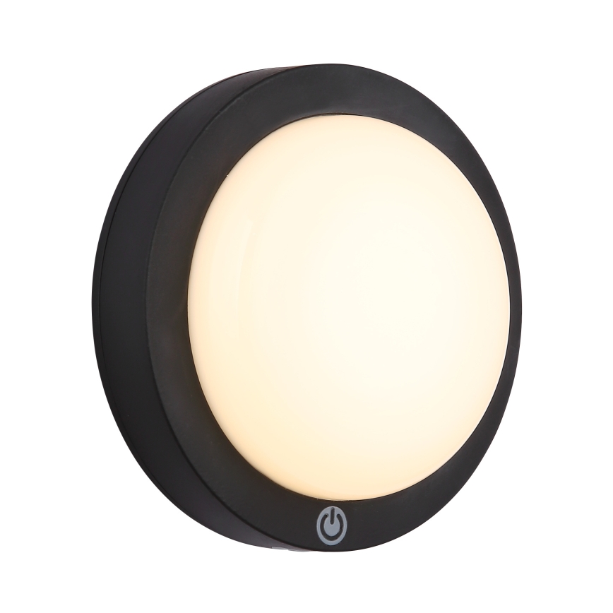 Globo - LED Акумулаторен докосване аплик LED/1,2W/3,7V Ø 15 см 1800 mAh черен