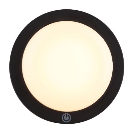 Globo - LED Акумулаторен докосване аплик LED/1,2W/3,7V Ø 15 см 1800 mAh черен