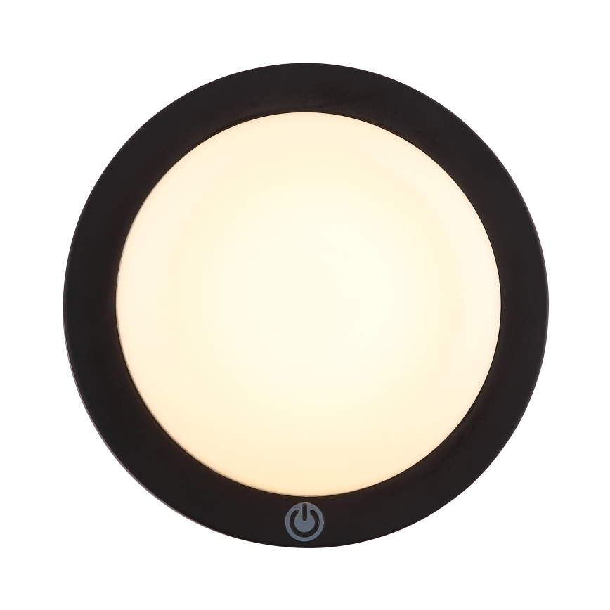 Globo - LED Акумулаторен докосване аплик LED/1,2W/3,7V Ø 15 см 1800 mAh черен