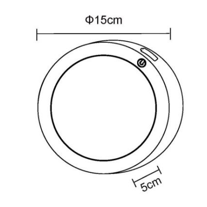 Globo - LED Акумулаторен докосване аплик LED/1,2W/3,7V Ø 15 см 1800 mAh черен