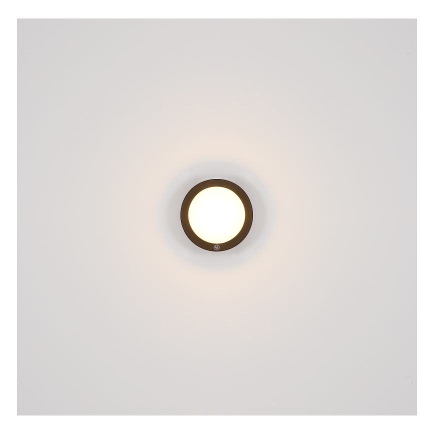 Globo - LED презареждаемо стенна лампа с докосване LED/1,2W/3,7V диаметър 15 см 1800 mAh черен