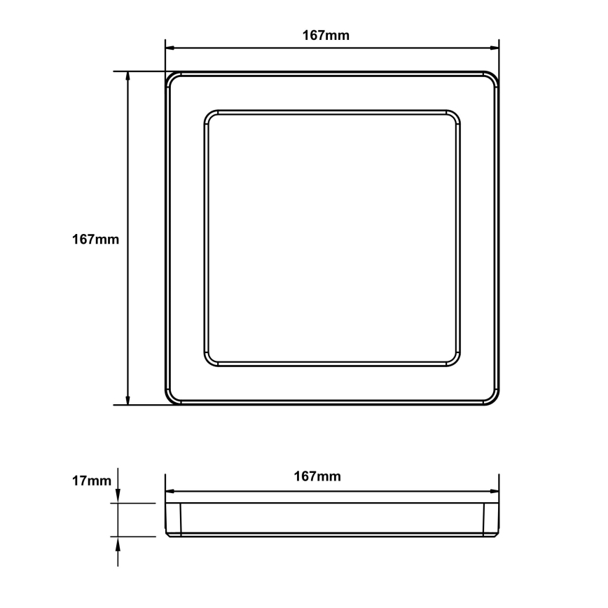 Globo - LED Плафон LED/12W/230V 3000/4000/6500K черен