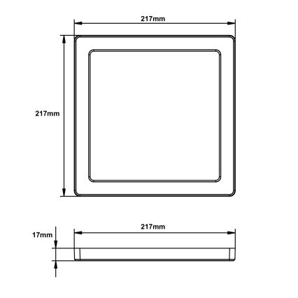 Globo - LED Плафон LED/18W/230V 3000/4000/6500K черен