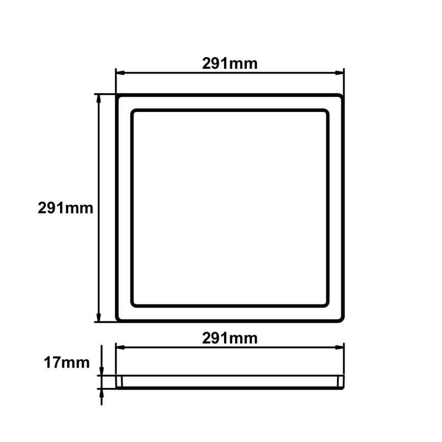 Globo - LED Плафон LED/24W/230V 3000/4000/6500K черен
