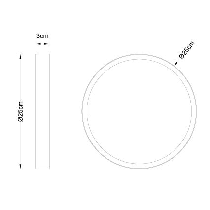 Globo - LED Плафониера LED/15W/230V Ø 25 см