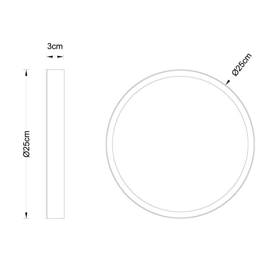 Globo - LED Плафониера LED/15W/230V Ø 25 см
