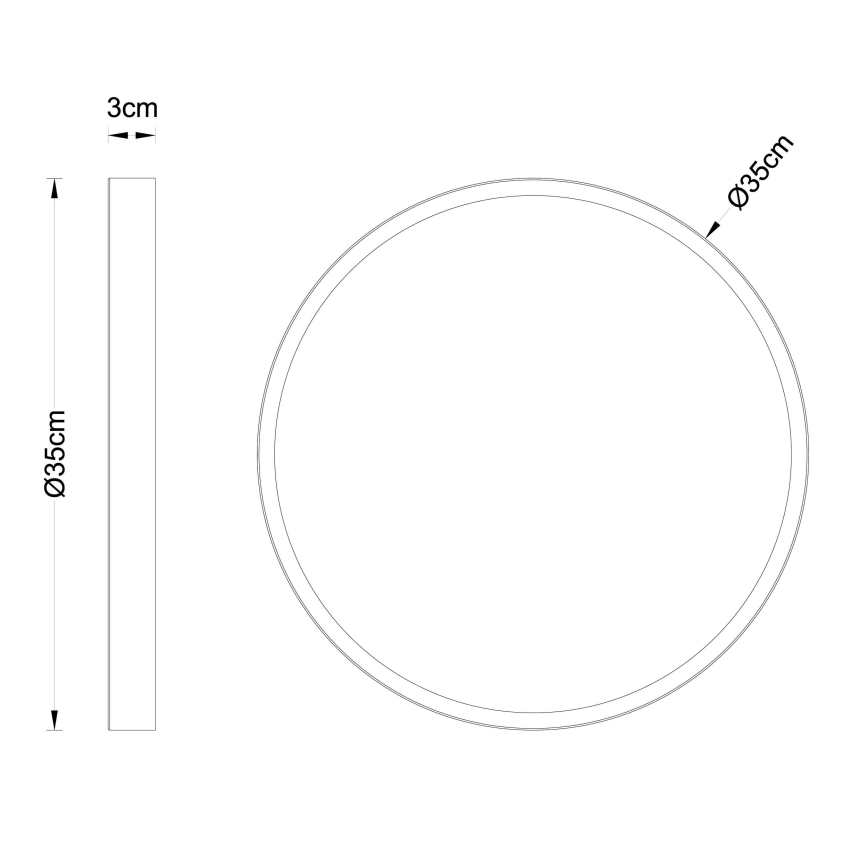Globo - LED Плафониера LED/22W/230V Ø 35 см
