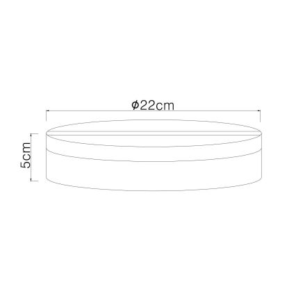 Globo - LED Плафониера LED/12W/230V 4000K Ø 22 см черен