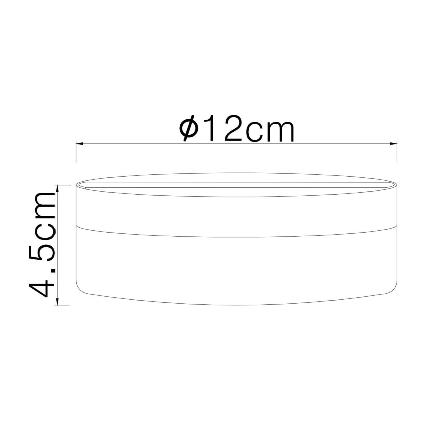 Globo - LED Плафониера LED/8W/230V 4000K Ø 12 см черен