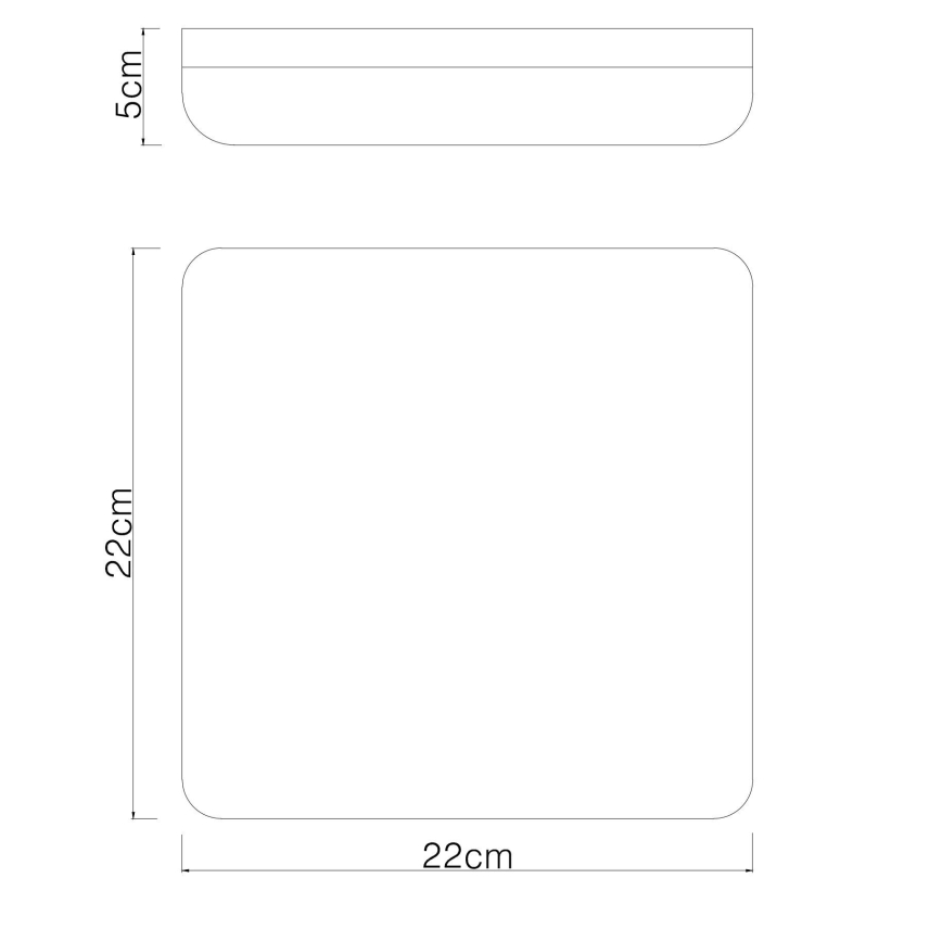Globo - LED Плафониера LED/12W/230V 4000K 22x22 см черен