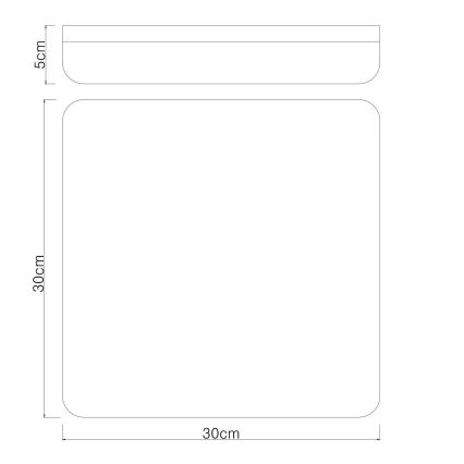 Globo - LED Плафониера LED/18W/230V 4000K 30x30 см черен