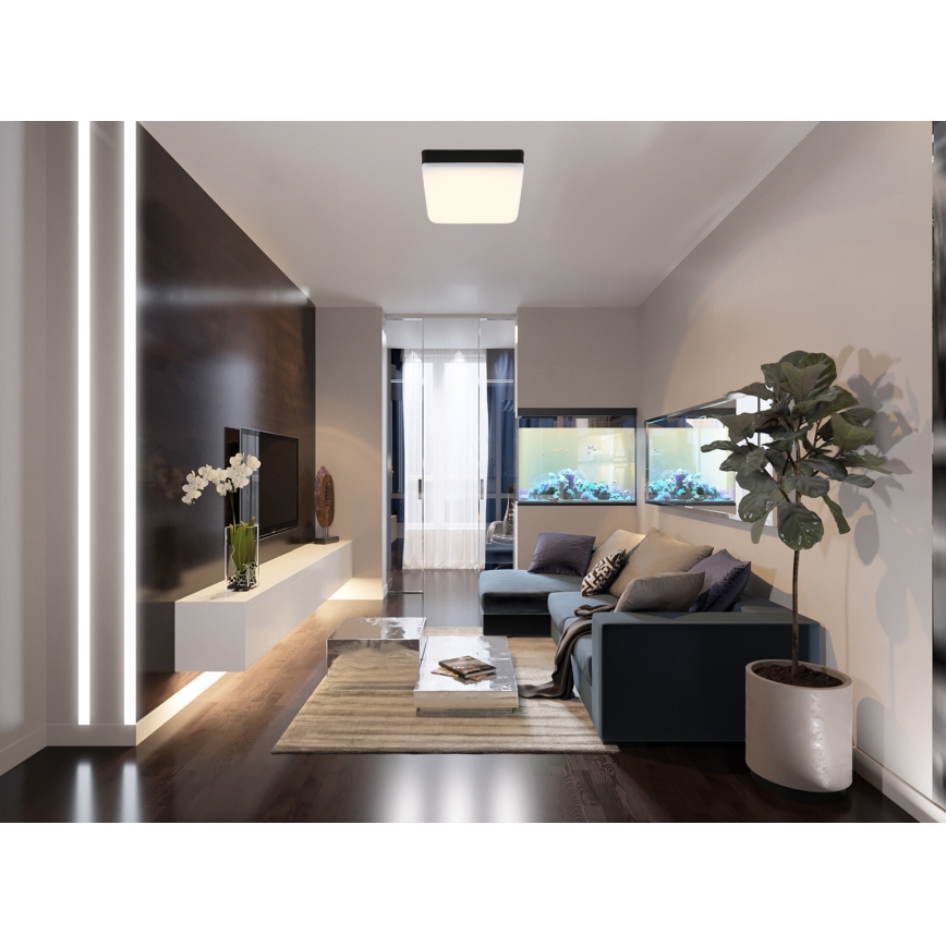 Globo - LED Плафониера LED/8W/230V 4000K 12x12 см черен