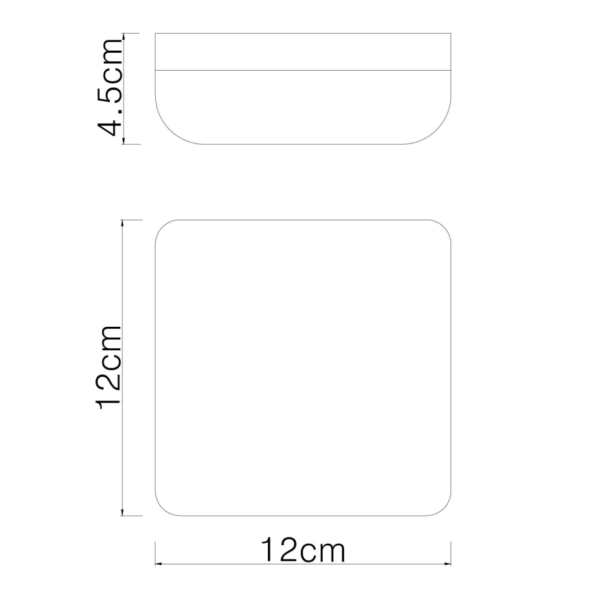 Globo - LED Плафониера LED/8W/230V 4000K 12x12 см черен