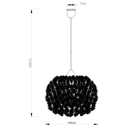 Globo - Висящ на въже полилей 1xE27/40W/230V