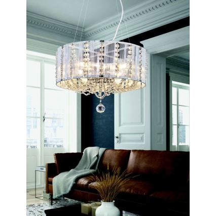 Globo - Висящ кристален полилей 4xE14/40W/230V