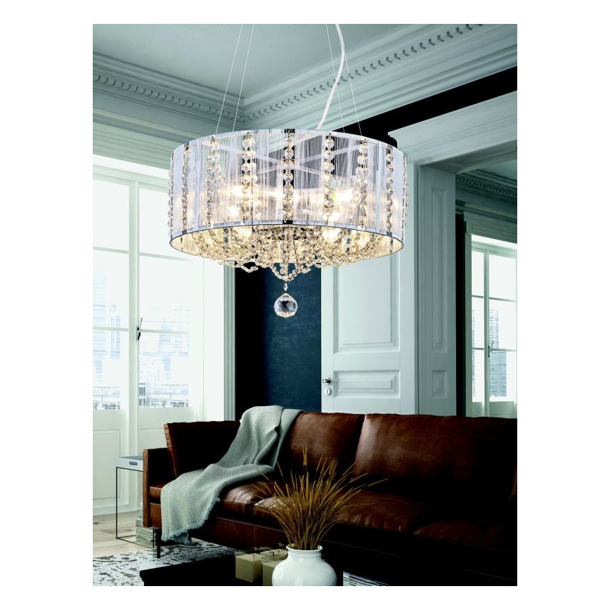 Globo - Висящ кристален полилей 4xE14/40W/230V