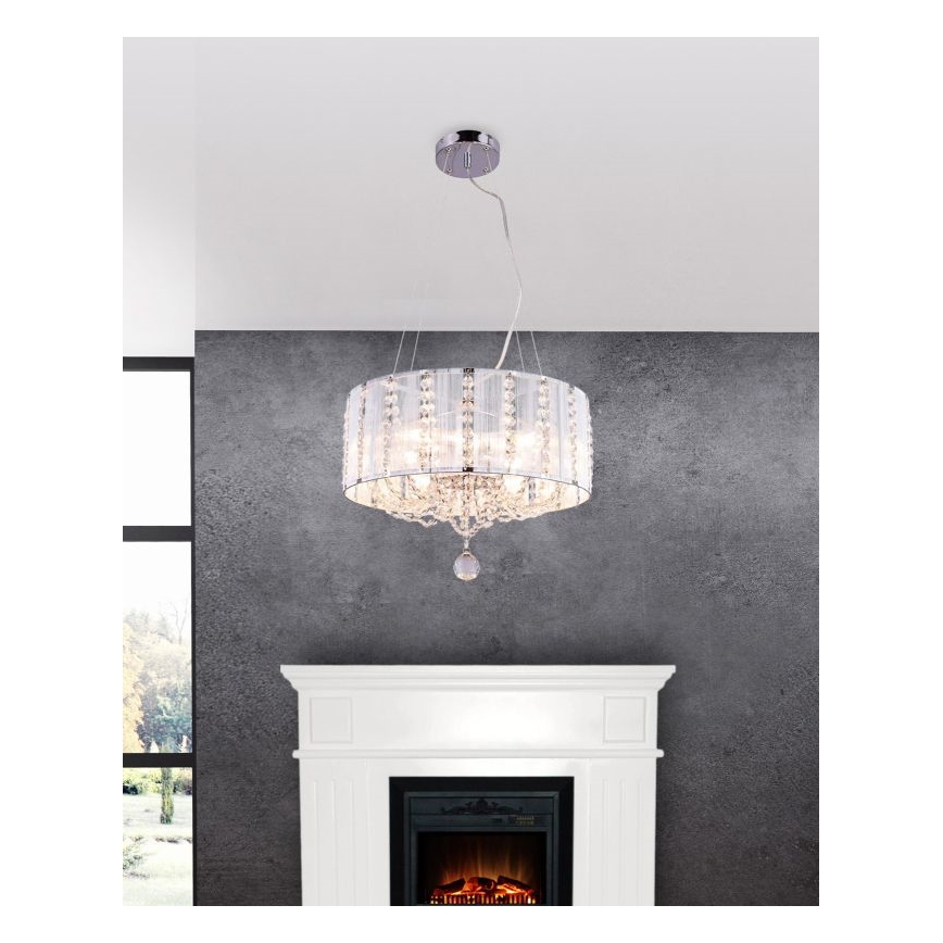 Globo - Висящ кристален полилей 4xE14/40W/230V