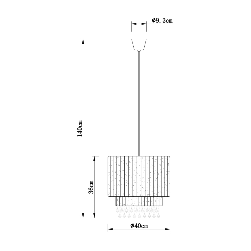Globo - Полилей на въже 1xE27/60W/230V