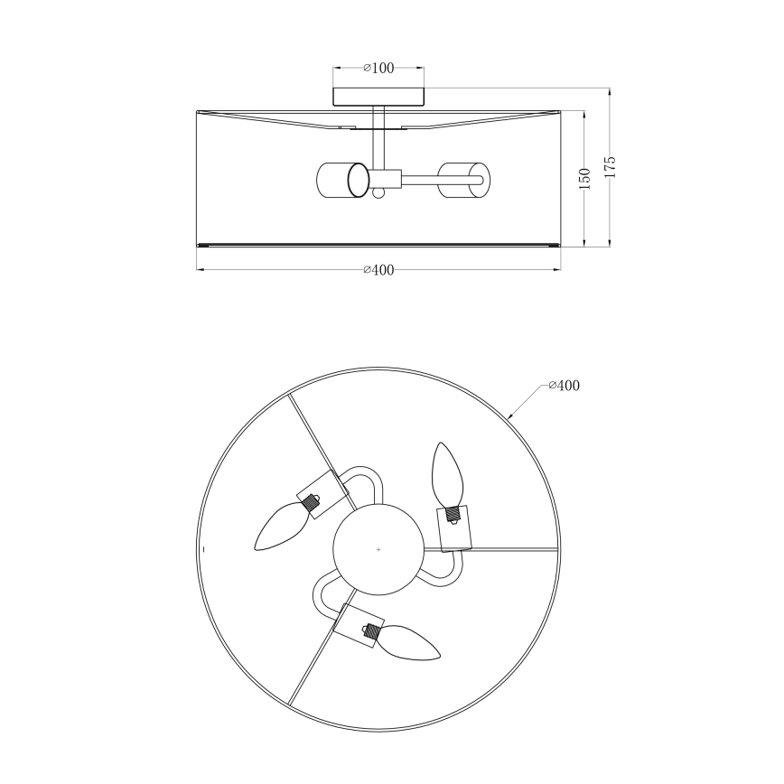 Globo - Лампа за таван 3xE14/40W/230V