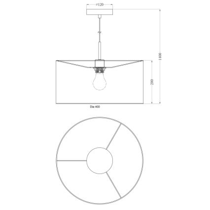 Globo - Полилей 1xE27/60W/230V
