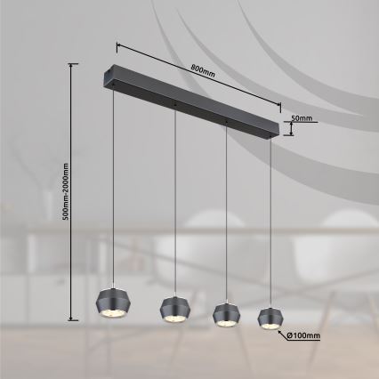 Globo - LED Пендел 4xLED/6W/230V