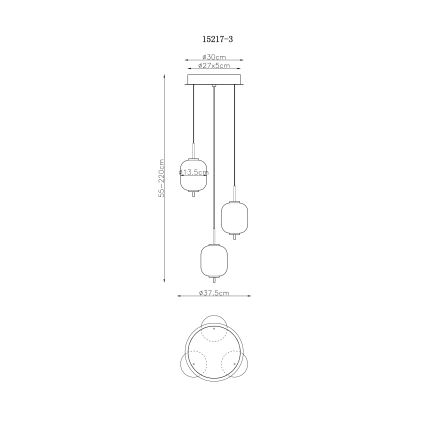 Globo - LED Пендел LED/20W/230V