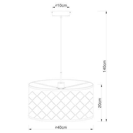 Globo - Висящ на въже полилей 1xE27/60W/230V