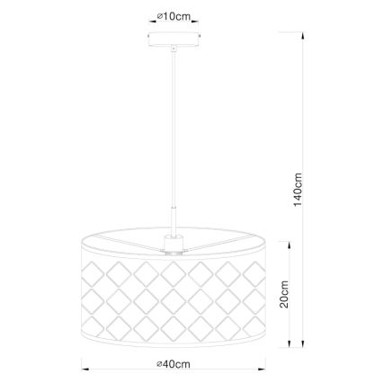 Globo - Полилей на въже 1xE27/60W/230V