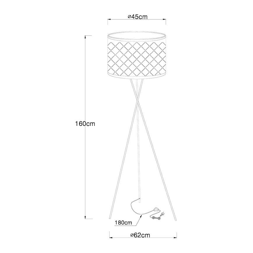 Globo 15229S1 - Подова лампа CLARKE 1xE27 / 60W / 230V