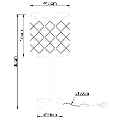 Globo 15229T - Настолна лампа CLARKE 1xE14 / 40W / 230V