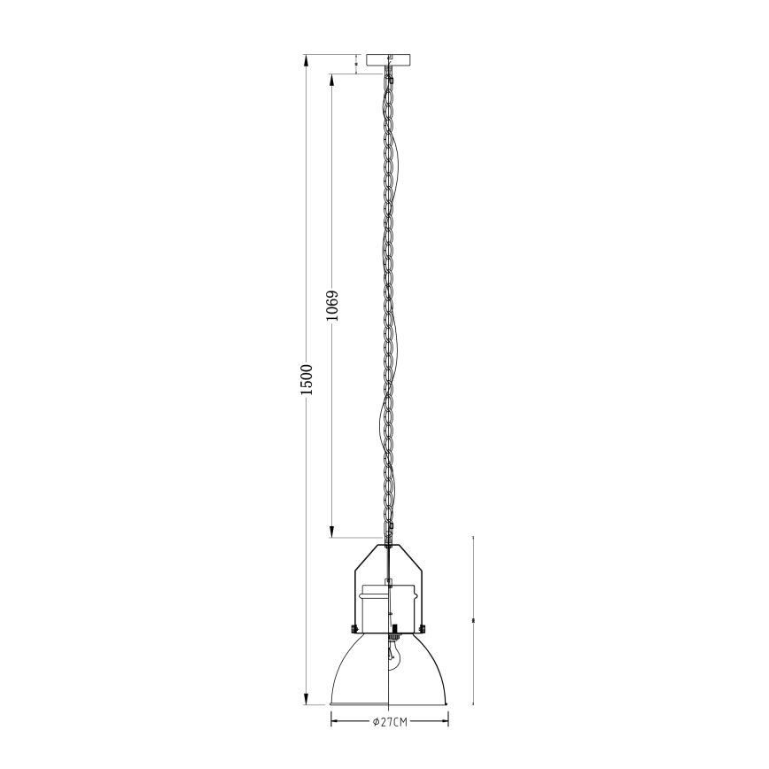 Globo - Висящ на верига полилей 1xE27/40W/230V