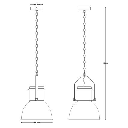 Globo - Висящ на верига полилей 1xE27/40W/230V