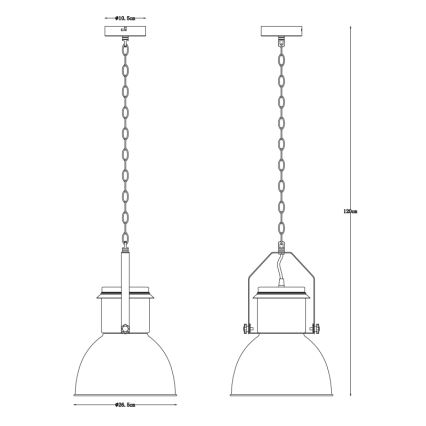 Globo - Висящ на верига полилей 1xE27/40W/230V
