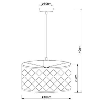 Globo - Полилей на верижка 1xE27/60W/230V